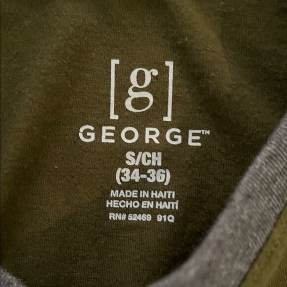 George Long Sleeve Tee in Olive and Gray - Picture 2 of 3
